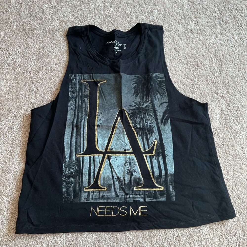 Rebellious One Cropped Tank Top